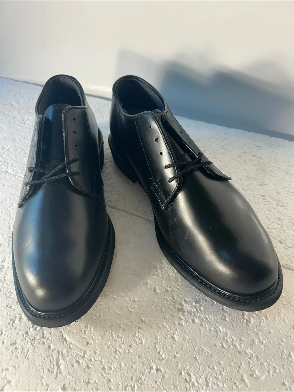 Bates NWOT SZ9.5 Black Leather Sentry High Shine Oxfords Career Military Police
